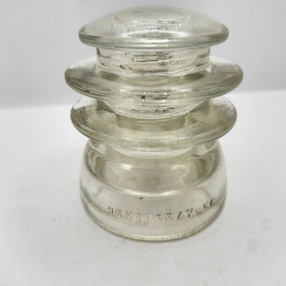 Vintage Clear Glass Hemmingray 56 Insulator